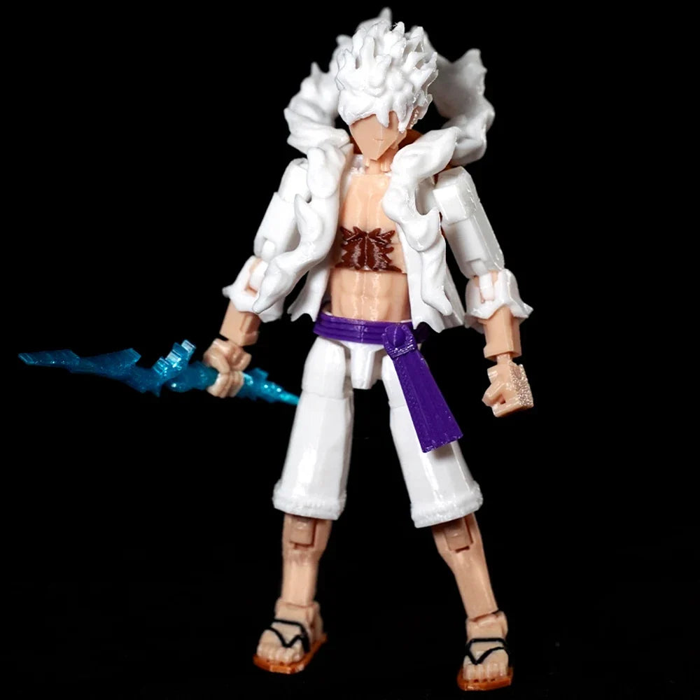 3D Printed ONE PIECE Monkey D Luffy Nika Toys Action Figures Anime Multi-Jointed Shapeshift Toy Mannequin Ornaments Model Gifts