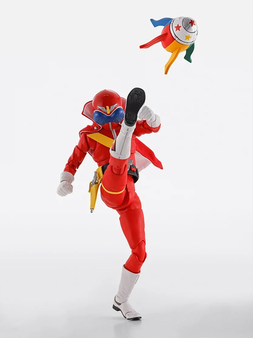 [In Stock] Original Bandai Sh Figuarts SHF Akaranger 50th Action Figures Anime Model Toys Collection Himitsu Sentai Gorenger