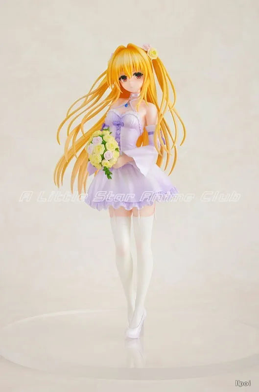 Original KADOKAWA CAworks To Love-Ru Darkness Golden Darkness Wedding Dress Animation Figures Model Toys