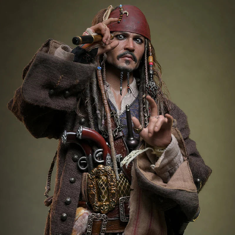 HOTTOYS HT 1/6 Captain Jack Sparrow DX37/DX38/DX39AE Fluch der Karibik Haartransplantat Actionfiguren Sammlermodell