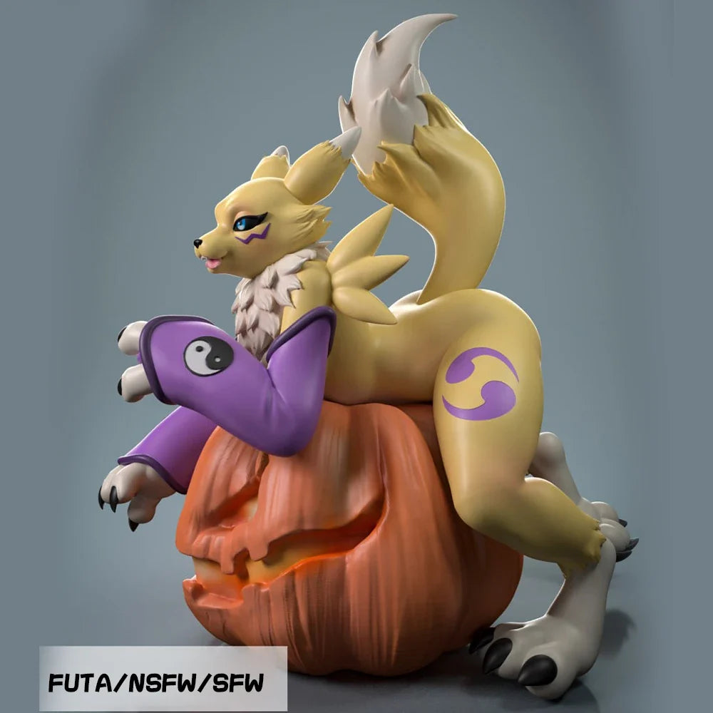 1:24 Animal Fox Pumpkin NSFW 3d Print Resin Toy Kit Gk Unpainted Figurine WaiFu Diy Unassembled Statue Figures Model Toys