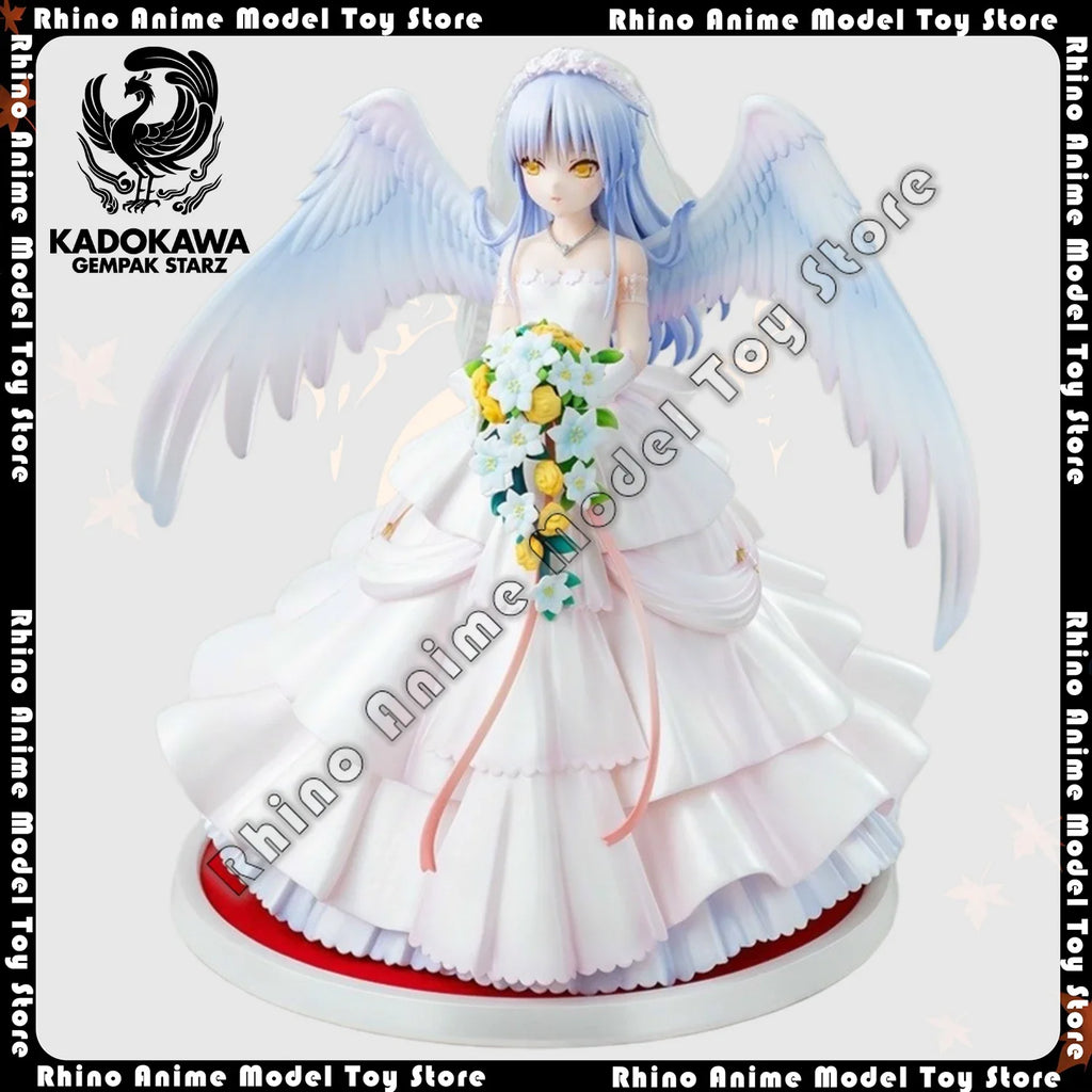 In Stock Original KADOKAWA KDcolle Angel Beats! Tachibana Kanade Wedding Ver. 22cm Action Figure Anime Collectible Toy Gift