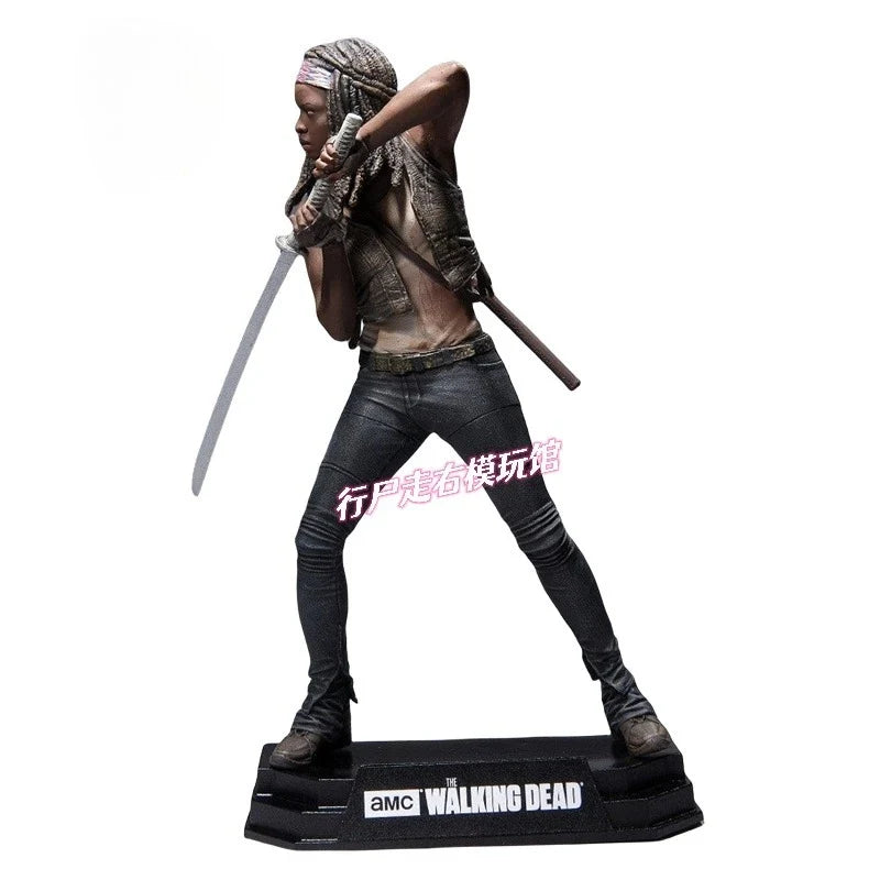 Movie Walking Dead Michonne Rick Grimes 15-17cm Cosplay Statue Model PVC Action Figure Toy