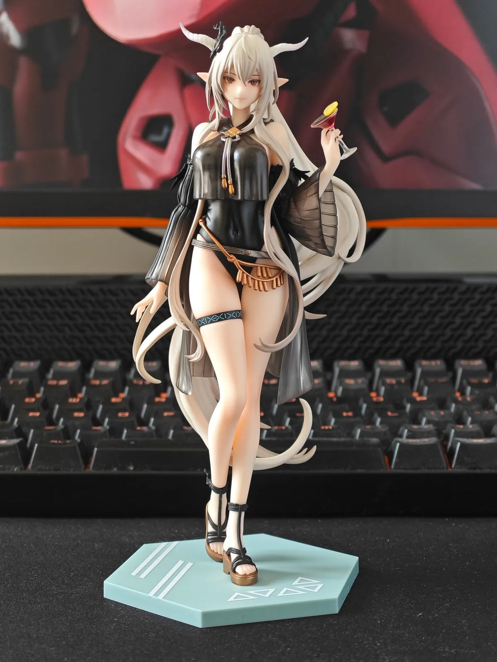 17cm Arknights Angelina Anime Game Figure Shining Summer Time Action Figure Amiya/Texas Figurine Sexy Collectible Model Doll Toy