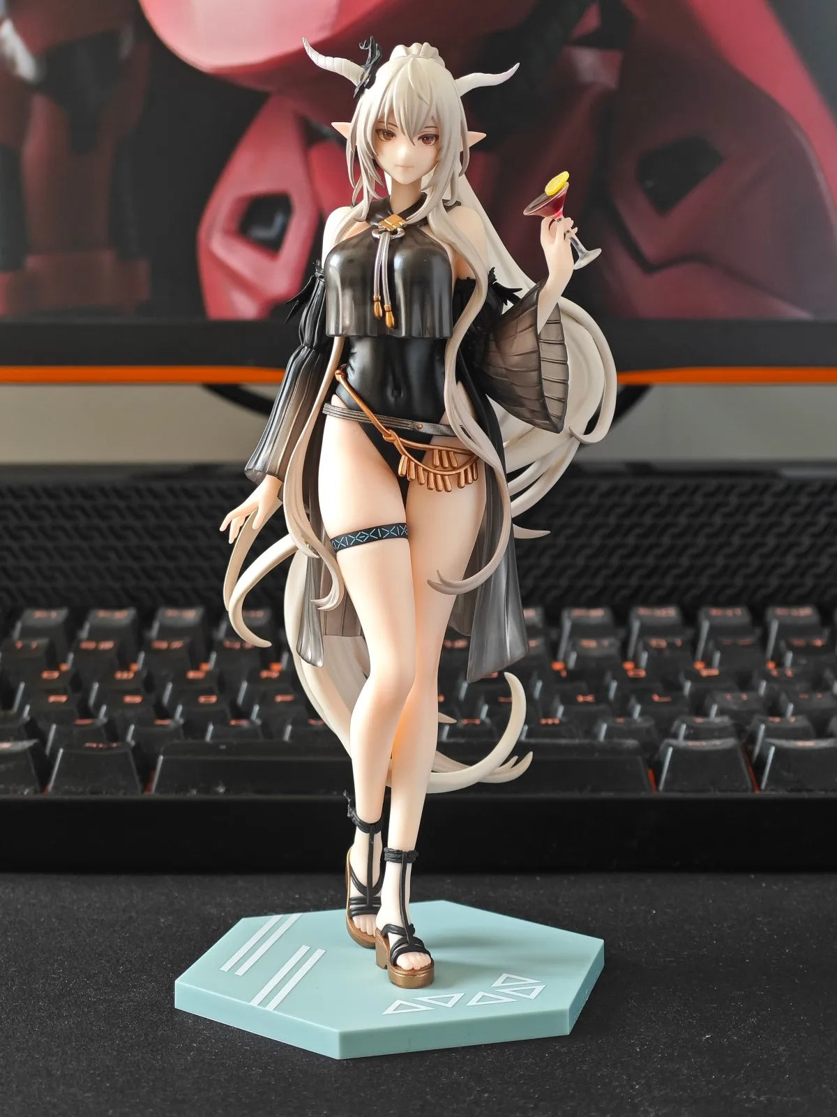 17cm Arknights Angelina Anime Game Figure Shining Summer Time Action Figure Amiya/Texas Figurine Sexy Collectible Model Doll Toy