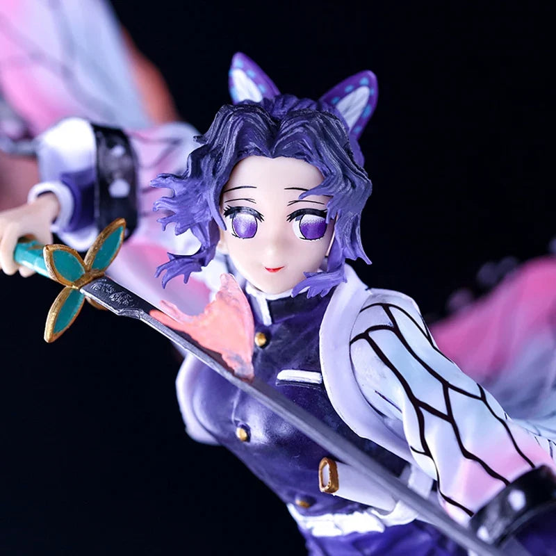 Anime Demon Slayer Kochou Shinobu 31cm Figure Statue Gk Garage Kits Pvc Figurine Model Doll Ornament In Stock