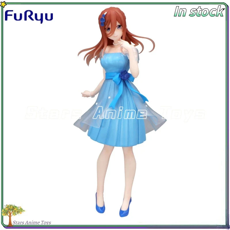 Original FuRyu Trio Try IT Figure The Quintessential Quintuplets Nakano Miku Soft Color Anime Handmade Model Collection Toy