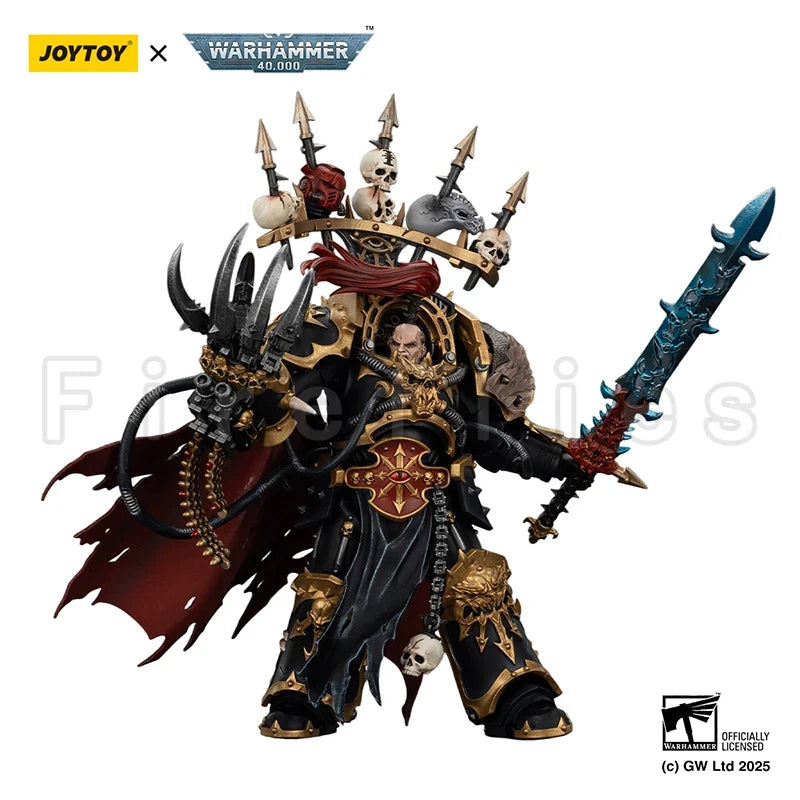 1/18 JOYTOY Action Figure 40K Black Legion Abaddon the Despoiler with Drach'nyen and the Talon of Horus Anime Toy