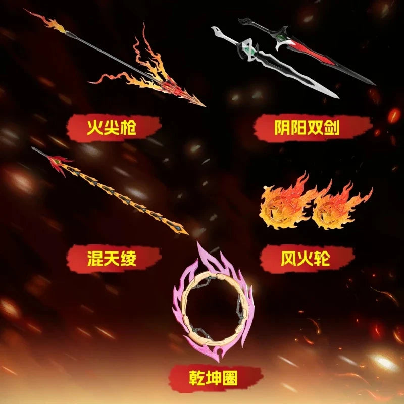 Motor Nuclear Nezha Six-Armed Mecha With Lotus Base Alloy Skeleton Assembly Model Kit Action Figures Trendy Toy Boy Ideal Gift