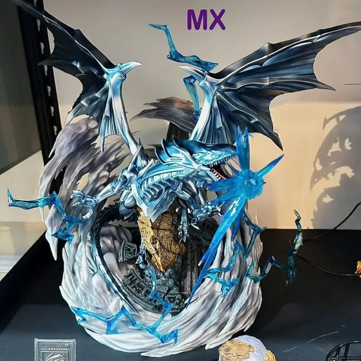 MegaHouse Yu-Gi-Oh! Blue-Eyes White Dragon Anime Themed Collectible Figure Scene Model Gift for Tabletop Gng