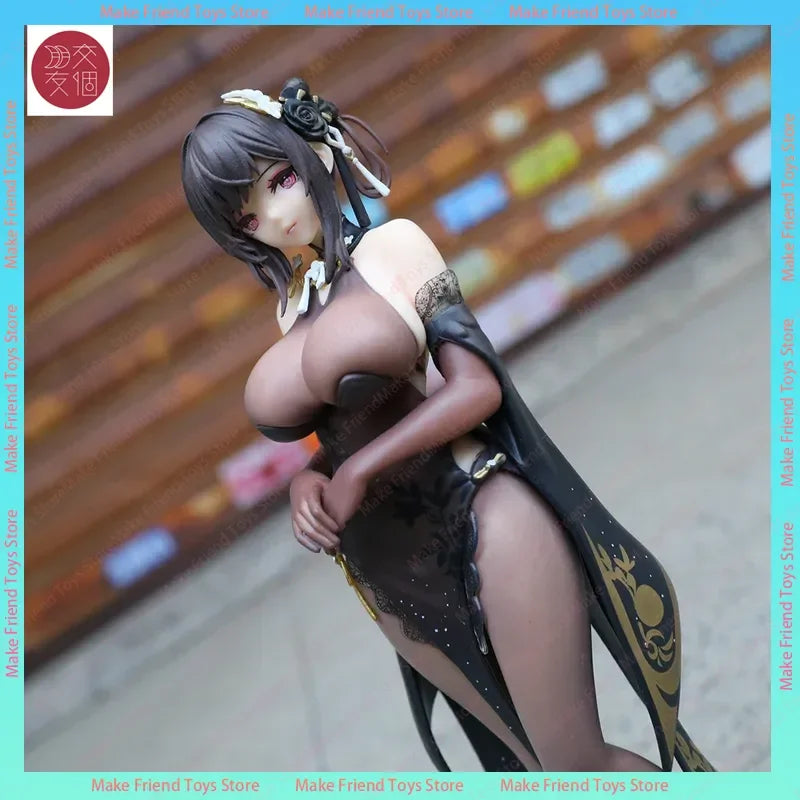 26cm Azur Lane Zhenhai 26cm Handmade Cheongsam Style Beauty Girl Collectible Anime Figure Desktop Decoration Gift For Fans