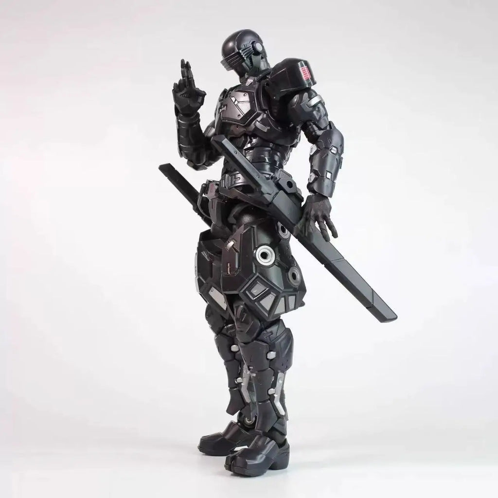 Anime Black Warrior Action Figure Cool Snake Eye SC001 Black Warrior With Sword Movable Model Figurine For Kid Collection Gifts