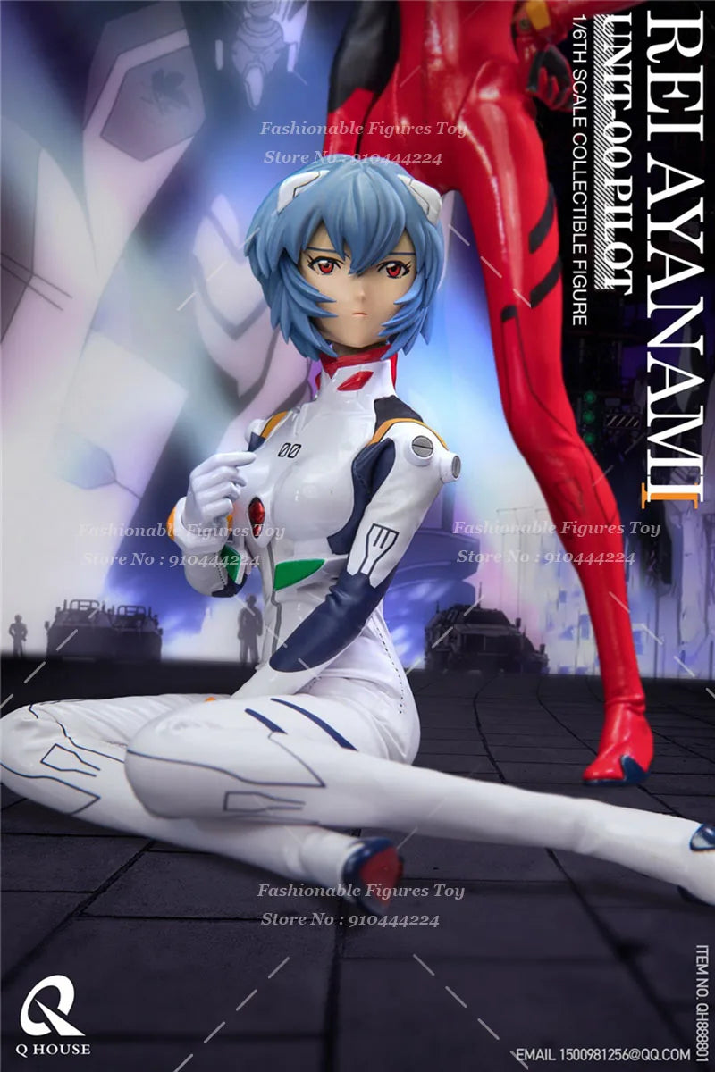 QHOUSE 1/6 Women Soldier Ayanami Rei Classic Japanese Manga Female Warrior Full Set 12Inch Action Figure Model Collection Toys
