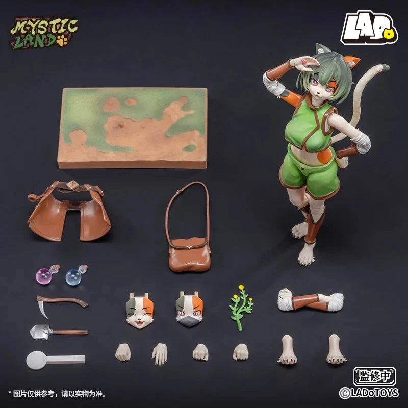 Ladotoys Cat Tonia Tigris Era-002 Herbal Ist Ver Action Figure Model Herbs Calico Cat Girl Anime Mystic Land Toy Collect Gift