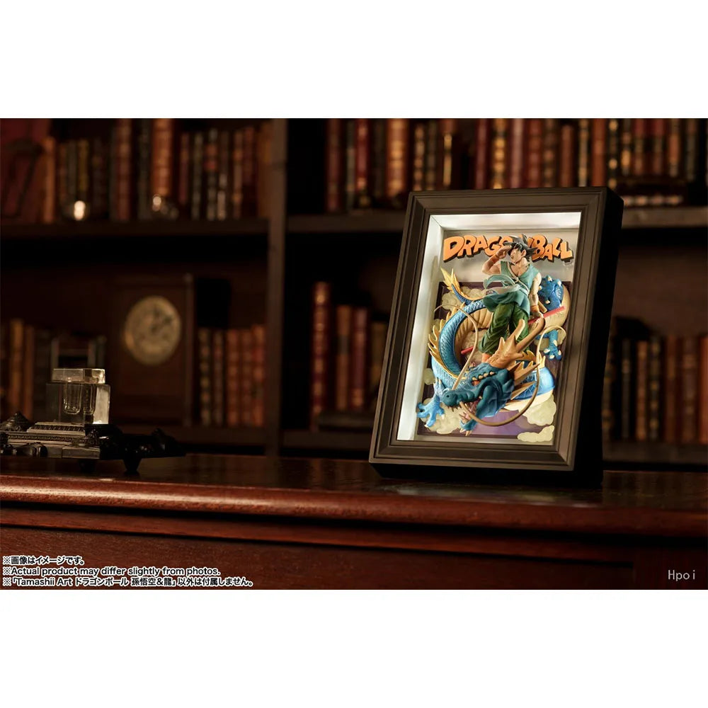 100% Authentic In Stock Bandai Tamashii Art Series Dragon Ball Anime Son Goku & Shenron 3D Figure Frame