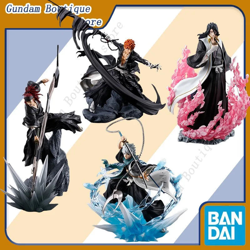 Bandai Genuine Figuarts ZERO BLEACH TOUSHIRO HITSUGAYA ICHIGO KUROSAKI BYAKUYA KUCHIKI RENJI ABARAI Anime Figure Model Toy Gift
