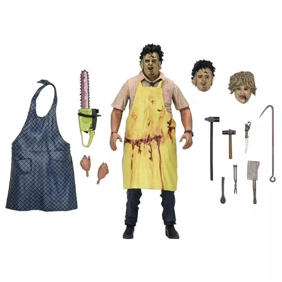 NECA 41607 Toys Texas Chainsaw Massacre Clothed Action Figure Leatherface 50th Anniversary 18 cm Original Model Anime Doll Gifts