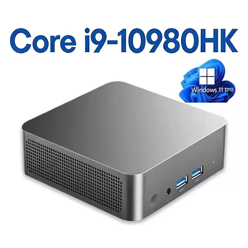 Core i9 10980HK Mini PC Windows 11 32GB DDR4 512GB 1TB 2TB SSD Portable Gaming Mini PC WiFi6 BT5.2 4K Mini Computer PC Desktop