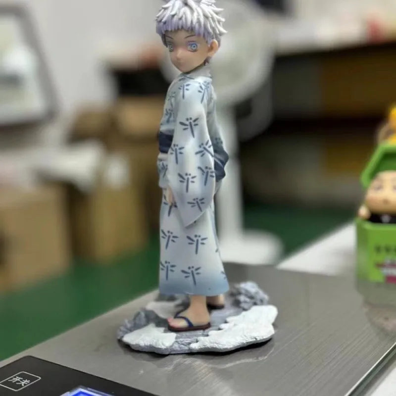 Anime Figure Stand Up Gojo Satoru Model Desk Computer Case Decoration Cartoon Toy Q Version Satoru Gojo  Anime Themed Room Decor