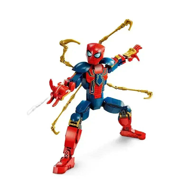 76298 Marvel Iron Spider-Man Construction Figure, Super Hero Toy for Kids, Buildable Toy Model, Gift for Boys and Girls