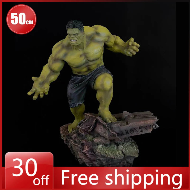 50cm Marvel Comics Figur Robert Bruce Banner Hulk Großes Harz Anime Sammlungsmodell Desktop Ornament Dekorationen Kinderspielzeug