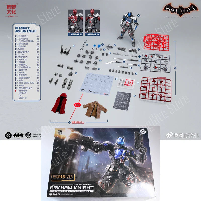 Original HEMOXIAN Arkham Knight Montagemodell YuanYe Over Zero Batman Actionfiguren 1/10 Statue Sammlung Kinderspielzeug Geschenk