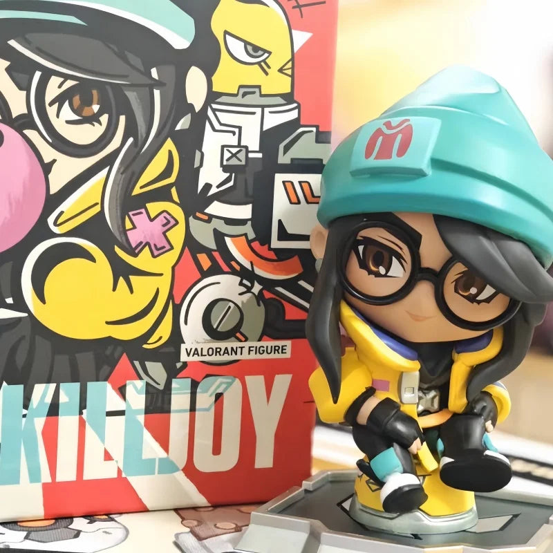 Original Valorant Killjoy Q Version Anime Figure Official Game Merchandise Decoration Model Decoration Toy Gifts