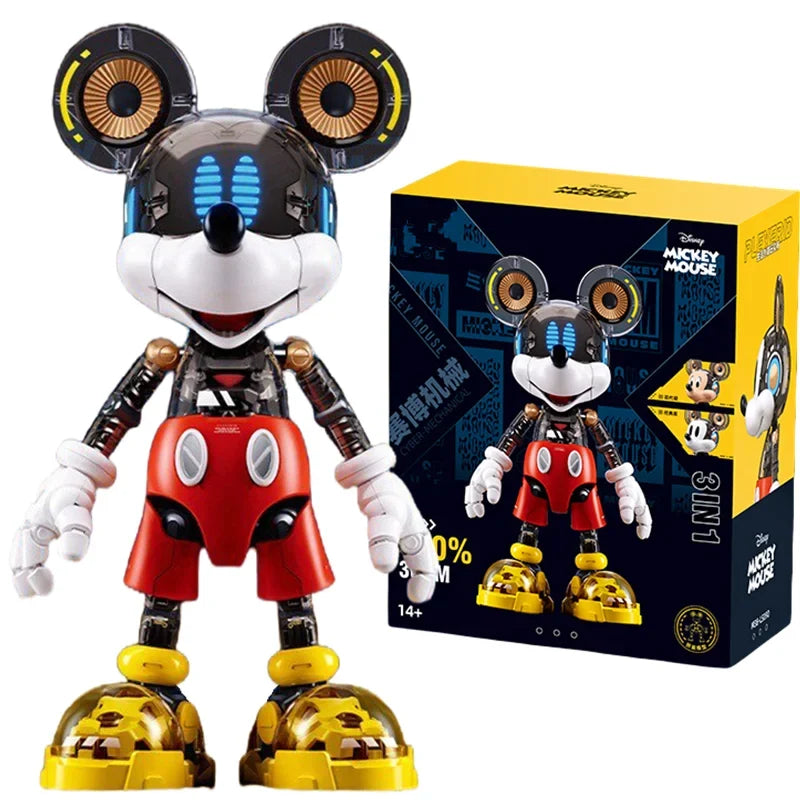 Original Disney Sluban Pleyerid Mickey Donald Duck Anime Figure Model Statue Assembly Toys Desktop Ornament Christmas Gifts