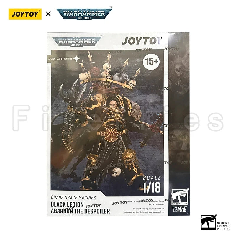 1/18 JOYTOY Action Figure 40K Black Legion Abaddon the Despoiler with Drach'nyen and the Talon of Horus Anime Toy