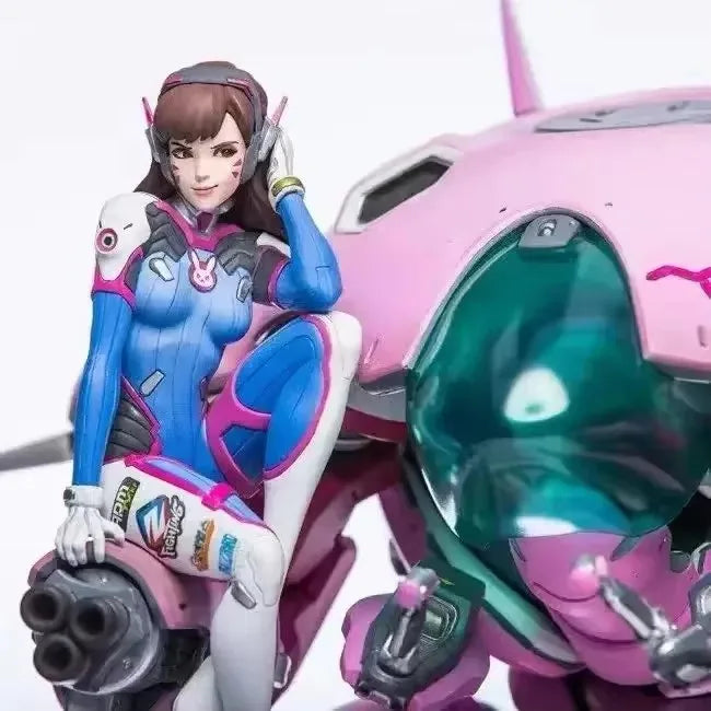 Overwatch Figures Dva Statue Action Figures 26cm Pvc Anime Dva Figurines Collectible Model Toys Ornaments Desktop Gifts Doll Toy