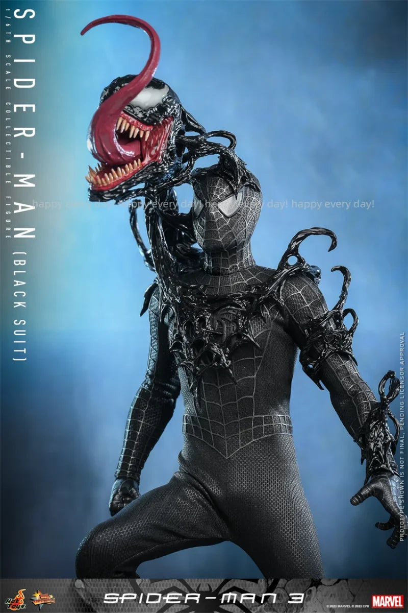 NEW Spot HOTTOYS HT 1/6 MMS728 Deluxe Edition 727 Spider-Man 3 Black Suit Movable 0922 Action Figure Collection Gfits