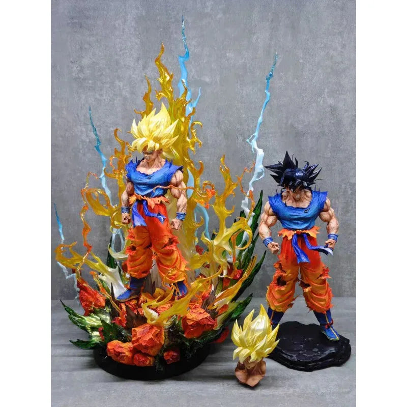 60cm Dragon Ball Figure Super Saiyan Son Goku High-end Anime Model Resin Collection System Desktop Ornaments Holiday Gift Toys