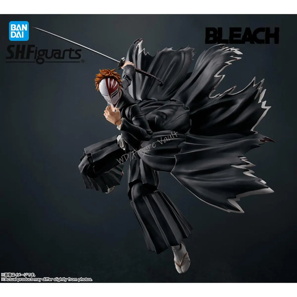 In stock Bandai  S.H.Figuarts Ichigo Kurosaki - Getsuga Tensho 15.5CM PVC Figure Highly Detailed Collectible Model Toy Gift