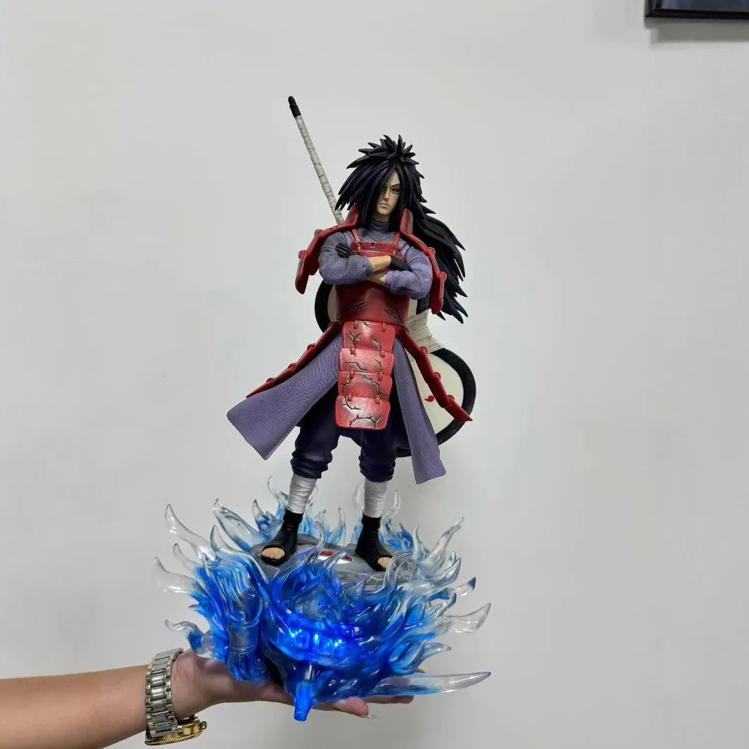 Naruto Anime Handmade CW Door God Spotted Soil Reincarnation Uchiha Madara 42CM Model GK Statue Trendy Play Ornament Wholesale