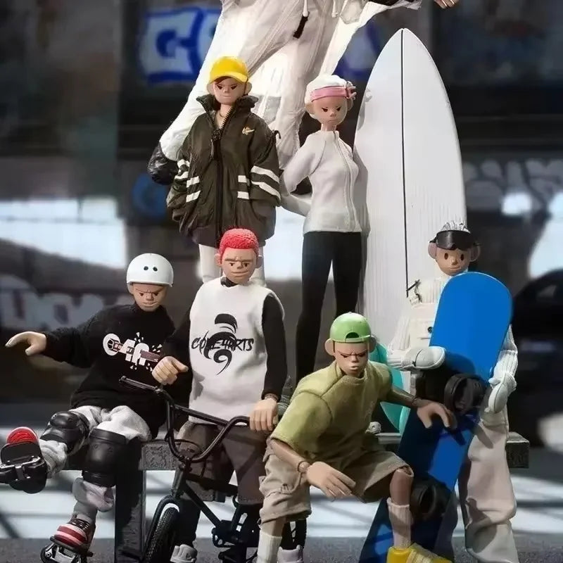 Come4arts Hip-Hop Street Dance Series Anime Figures Trendy Fashion Movable Toy Collection Decoration Model Toys For Boys Gift