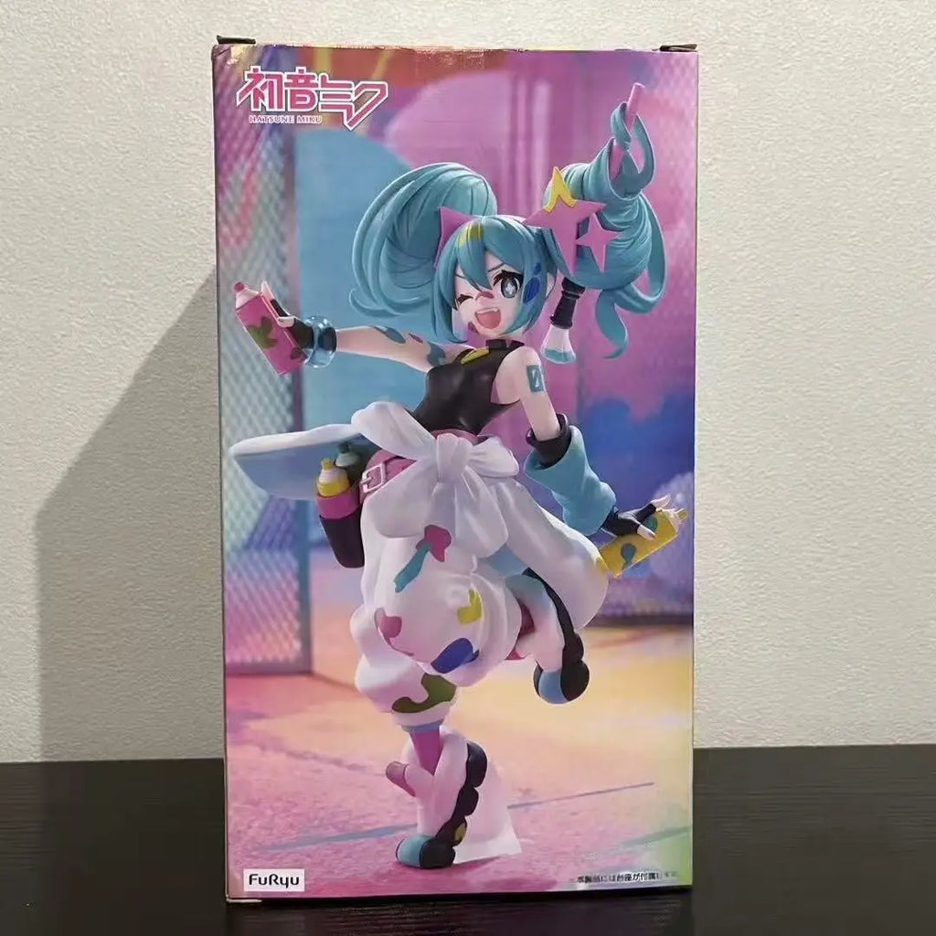 In Stock Original FuRyu V Miku Trio Try It Graffiti time Ver. Action Figure PVC Collectible Model Gift
