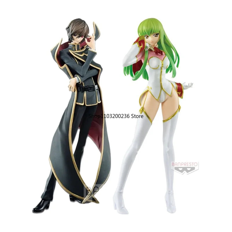 Bandai Original EXQ Code Geass Lelouch of The Rebellion Lelouch Lamperouge C.C.battle Dress Action Figure Desktop Ornaments