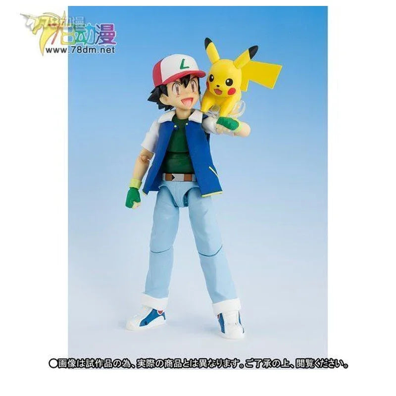 100% Bandai SHF POKÉMON SERIES ASH TEAM ROCKET Anime Action Figure Assembly Model Toys Collectible Gift In Stock