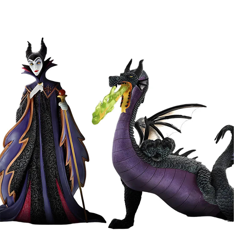 Disney Original Garage Kit Sleeping Beauty Maleficent&evil Dragon 223MM Anime Action Figures Toys for Boys Gift Model Ornaments