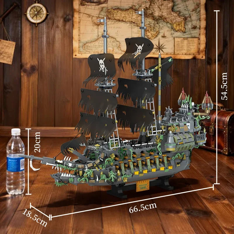2434Pcs The Flying Dutchman Pirate Ship Building Blocks Ghost Ship Model Bricks Assembling DIY Toys For Kids Birthday Gifts