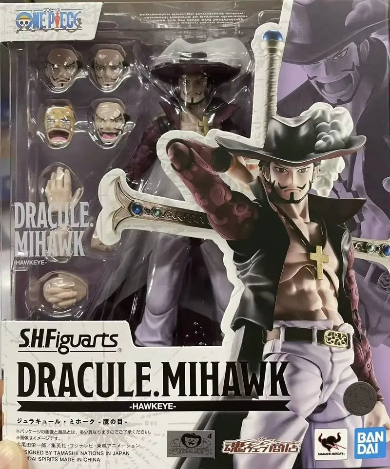 Bandai S.H. Figuarts One Piece Dracule Mihawk Eustass Kid Actionfigur Sammelmodell Anime-Sammlung Festivalgeschenk