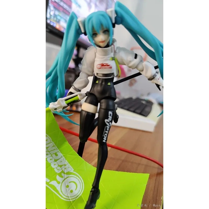 GOODSMILE RACING Genuine Figma Series Hatsune Miku SP-149 Hatsune Miku GT Plan Racing Future 2022 Mobile Model Toy Collectibles