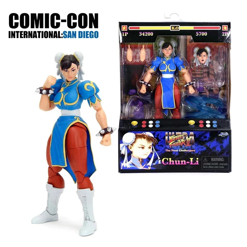 Jada toys Street Fighter II 6" Chun Li Action Figure Street Fighter 2: The Final Challengers Action Figure Model Doll