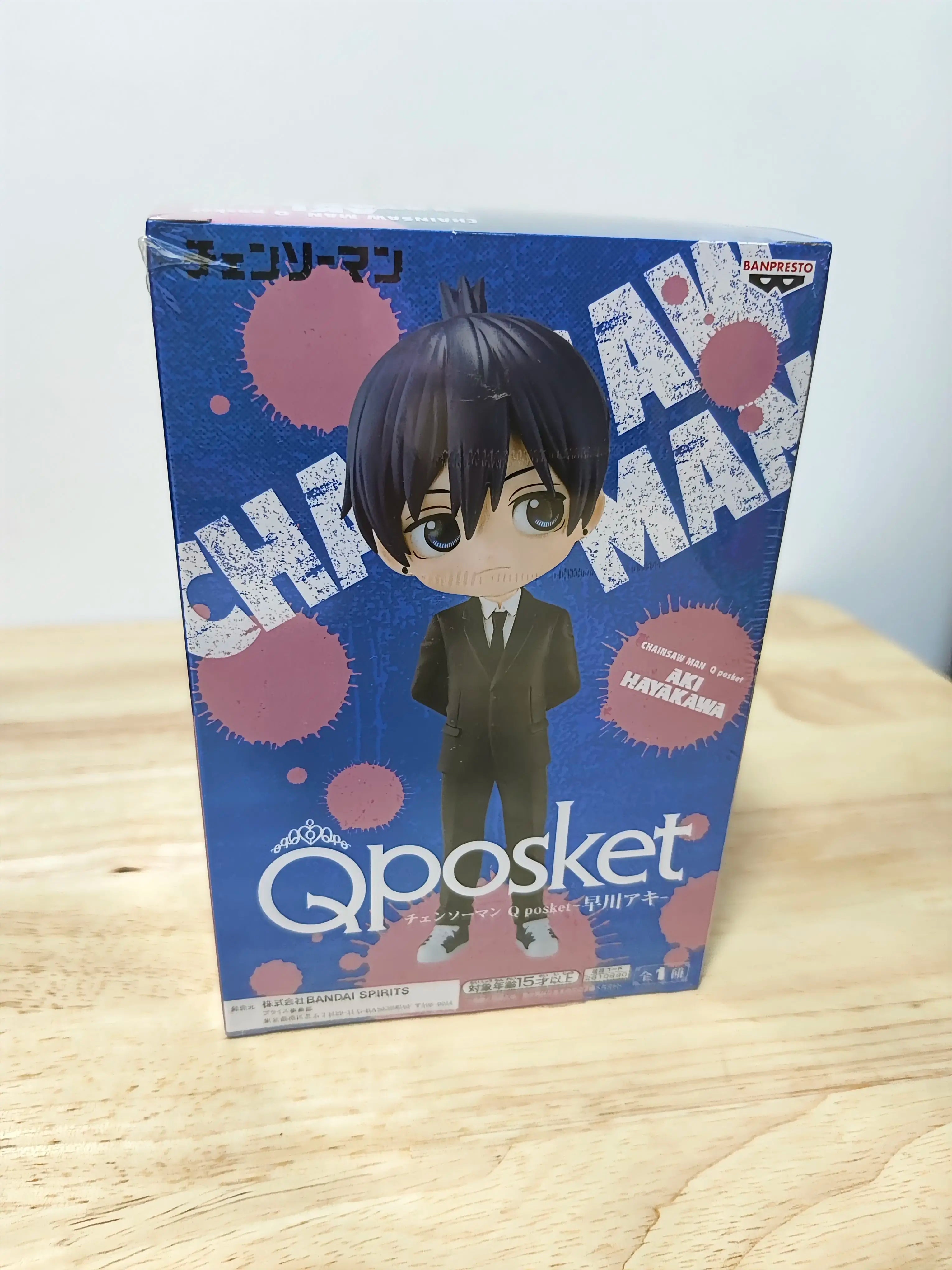BANDAI Original BANPRESTO Q Posket Chainsaw Man POWER MAKIMA Denji Hayakawa Aki Anime PVC Action Figure Model Desktop Decoration