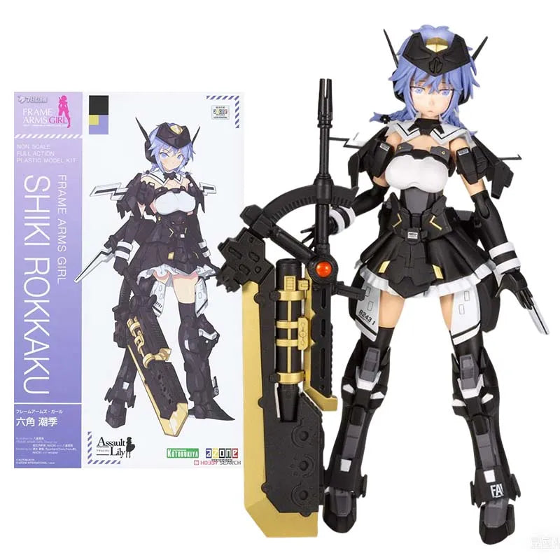 Kotobukiya Frame Arms Girl Model Kit Shiki Rokkaku Anime Figure Building Kit Mobile Suit Girl Action Figures Toys For Boys Gift
