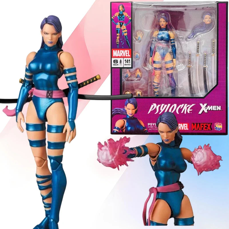 Sofort lieferbar MAFEX Nr. 141 MAFEX Psylocke (COMIC Ver.) Figur Medicom Toy Actionfigur Anime Modell Spielzeug