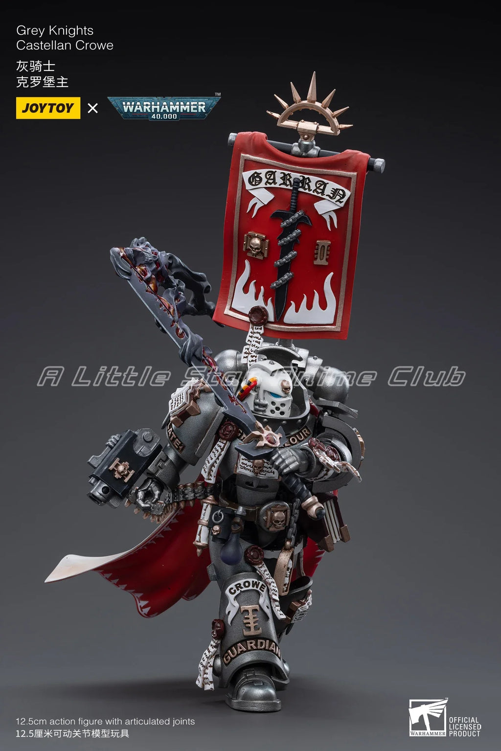 In Stock Original JOYTOY 1/18 Action Figure WARHAMMER 40000 Grey Knights Castellan Crowe Animation Figure Model Collection