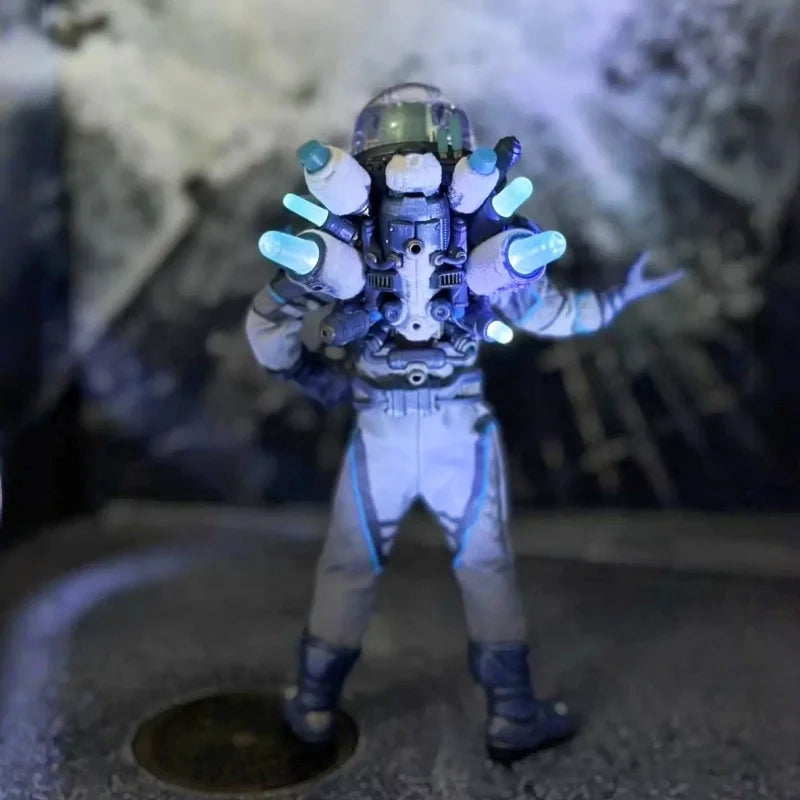 Mezco One:12 Batman Mr. Freeze Action Figure - Deluxe Collectible Villainous Character Luminous PVC Toy Gift for Fans