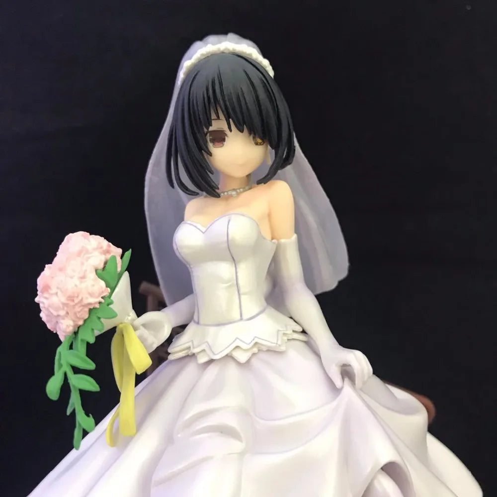 2021 hot 23cm Wedding dress Tokisaki Kurumi DATE A LIVE Action figure toys doll collection Christmas gift no box