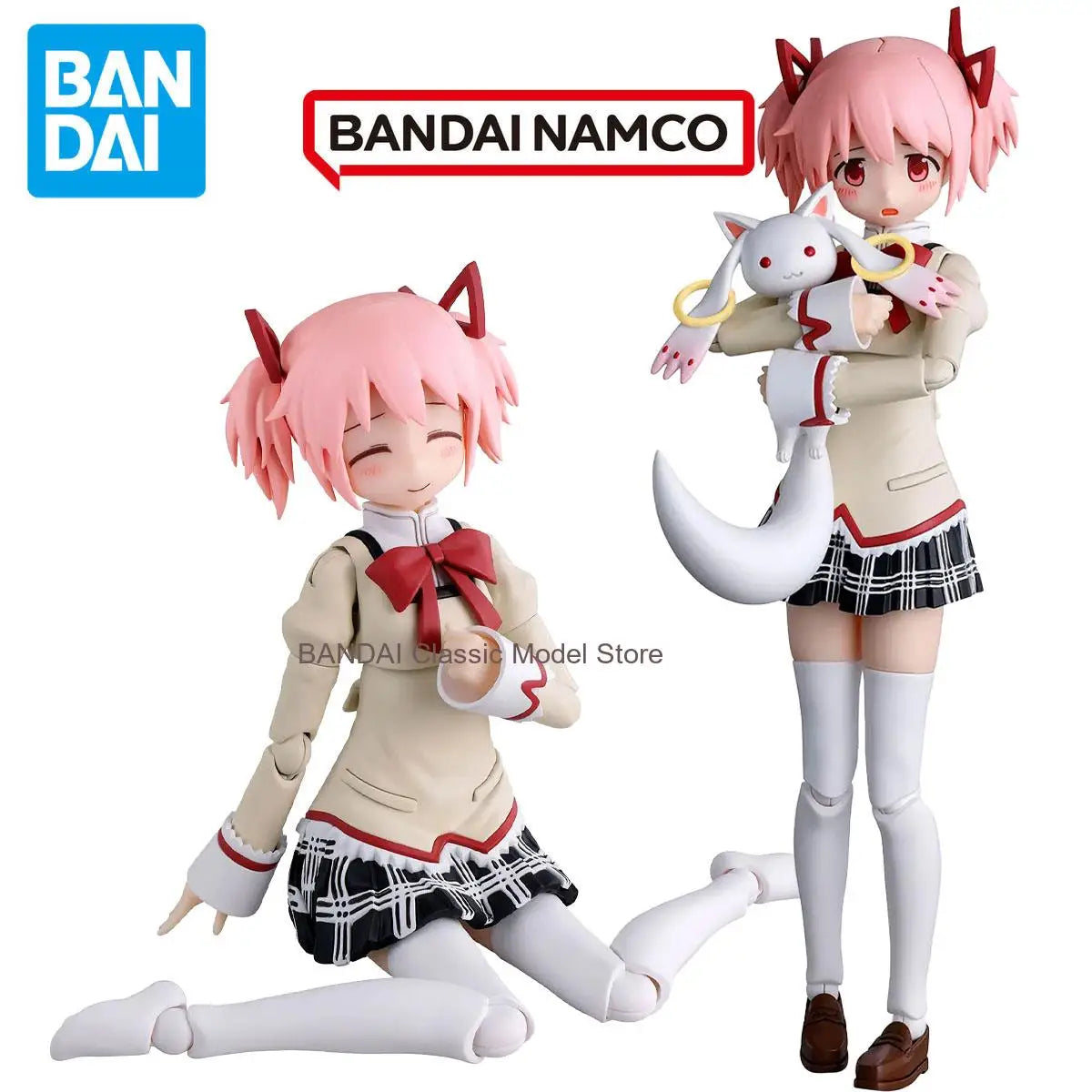 Bausatz Bandai auf Lager Original 30MP Madoka Magica Anime MADOKA KANAME (SCHULUNIFORM-VERSION) Actionfiguren Spielzeug Sammlerstück
